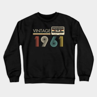 Vintage 1961 Limited Edition Cassette 63rd Birthday Crewneck Sweatshirt